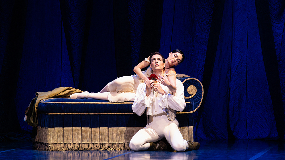 Beckanne Sisk and Chase O’Connell in JohnNeumeier's A Midsummer Night's Dream. Photo by Lawrence Elizabeth Knox. Photo courtesy of Houston Ballet.