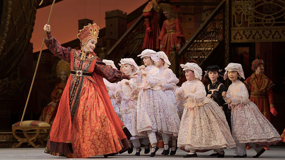 Stephanie Hutchison with Students from Canada's National Ballet School in The Nutcracker. Photo by Karolina Kuras.