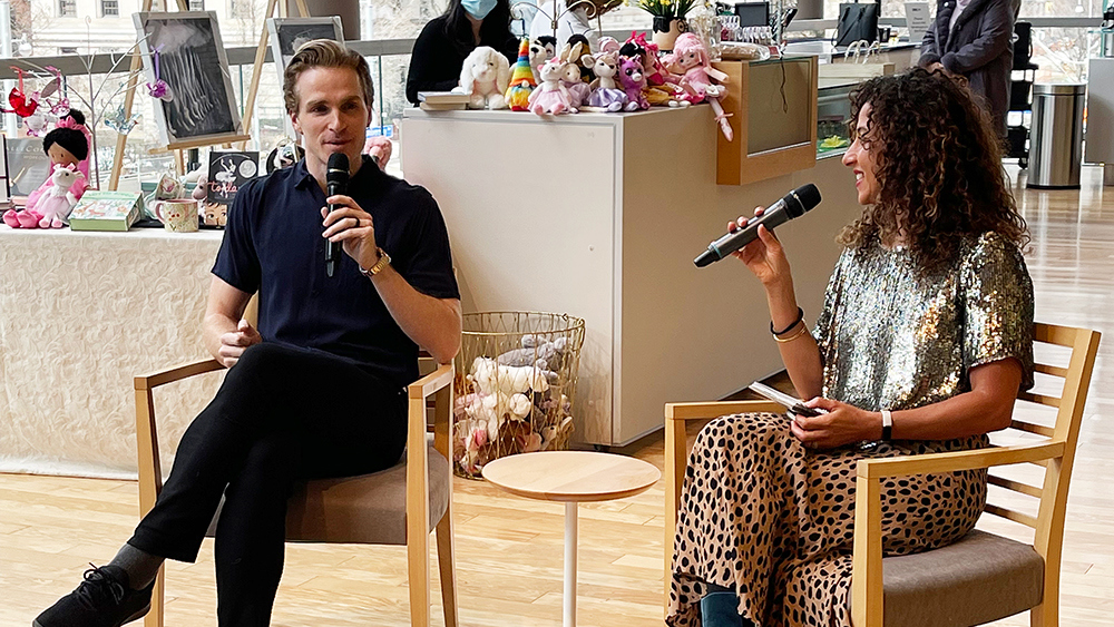 Principal Dancer Harrison James and Caroline Shaheed.
