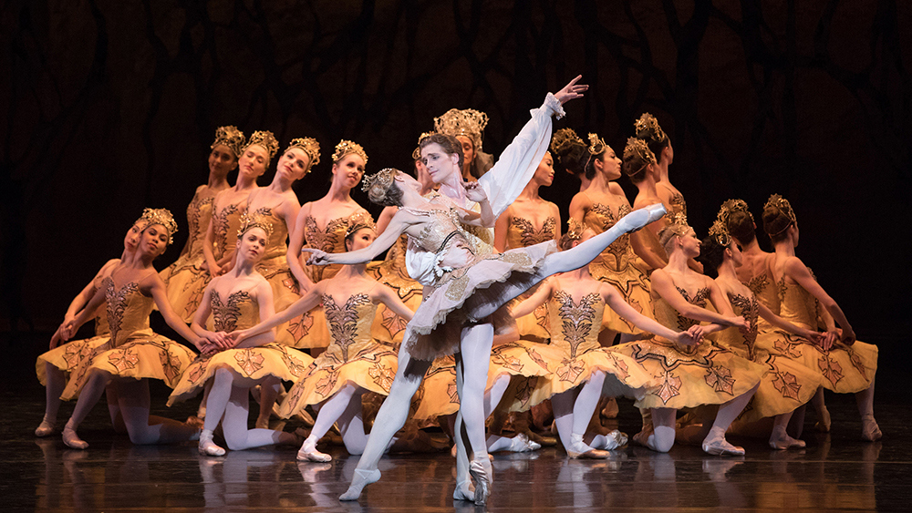 Heather Ogden and Harrison James with Artists of the Ballet in The Sleeping Beauty. Photo by Teresa Wood. 