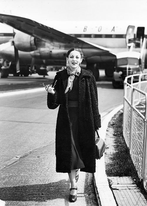 Celia Franca at London Airport.