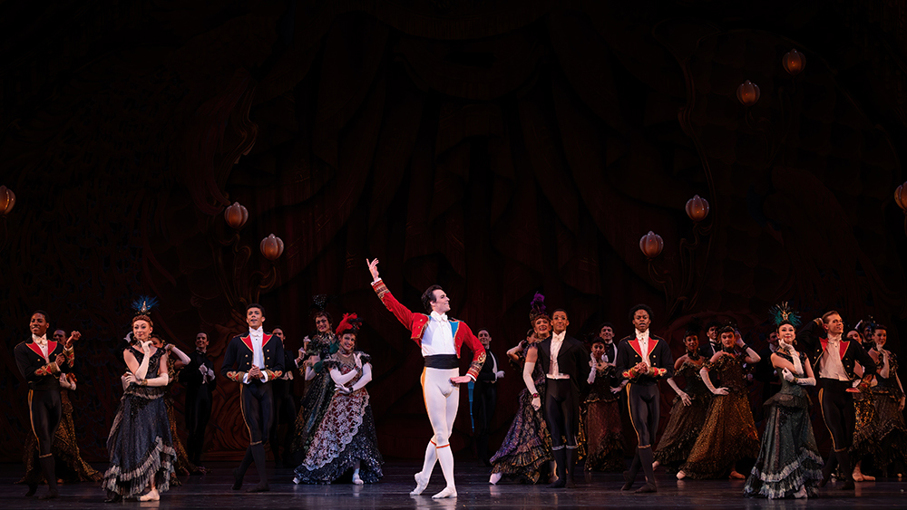 Chase O’Connell and Artists of Houston Ballet in Stanton Welch’s Cinderella. Photo by Amitava Sarkar. Photo courtesy of Houston Ballet. 