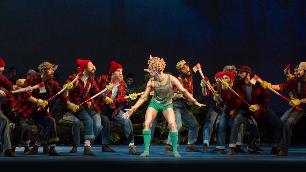 Jack Bertinshaw with Artists of the Ballet in Pinocchio. Photo by Aleksandar Antonijevic.