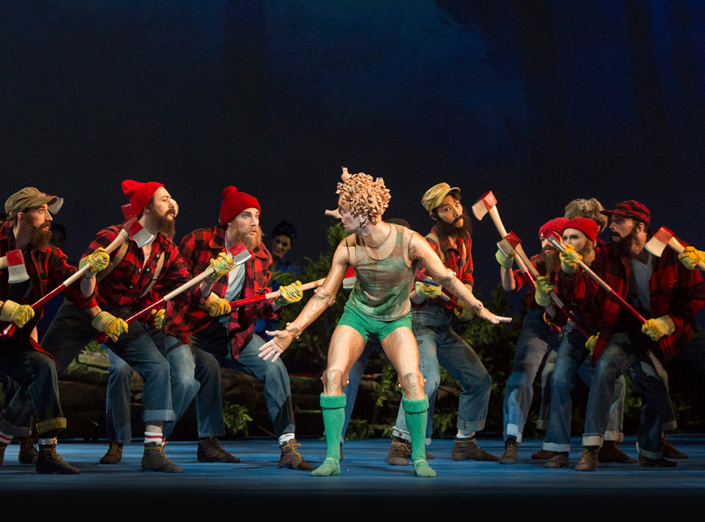 Jack Bertinshaw with Artists of the Ballet in Pinocchio. Photo by Aleksandar Antonijevic.