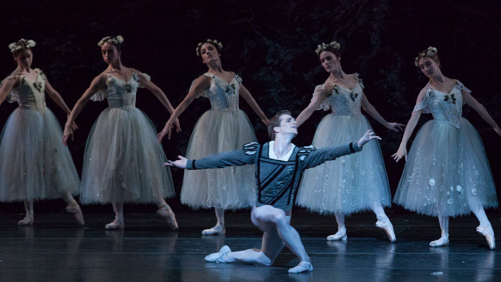 Harrison James with Artists of the Ballet in Giselle.