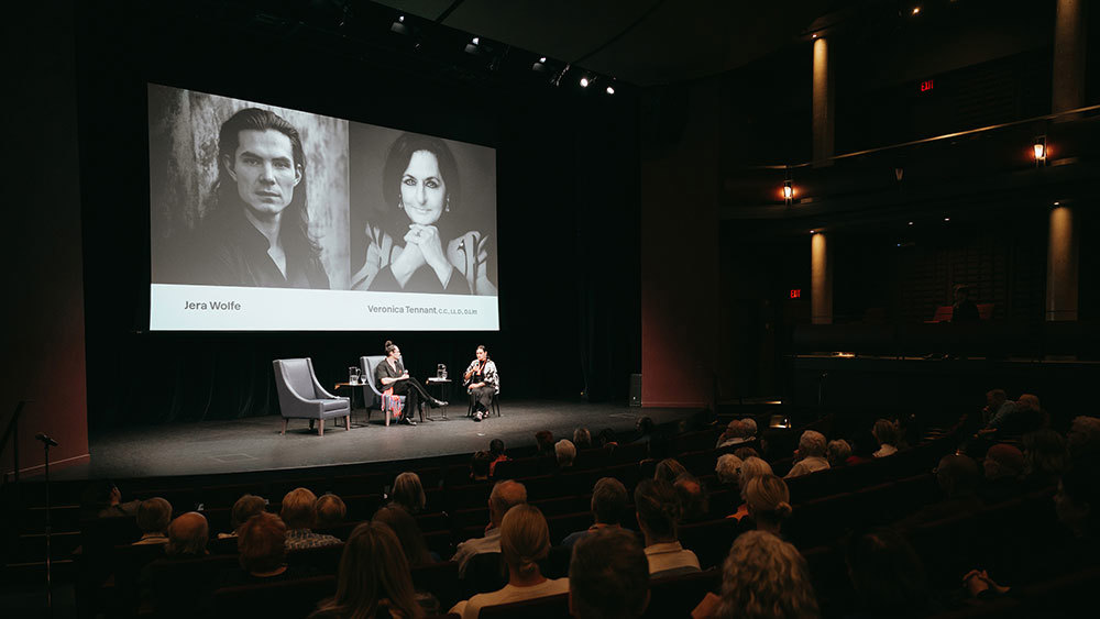 Veronica Tennant and Jera Wolfe at Creative Dialogues