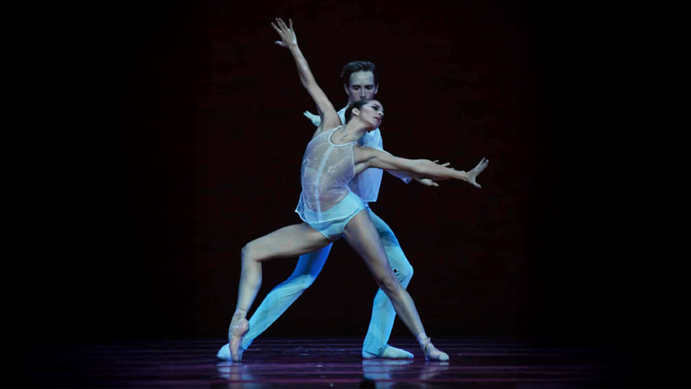 Sasha Mukhamedov and James Stout in David Dawson's Grey Area. Photo by Lidiya Samsonenko.